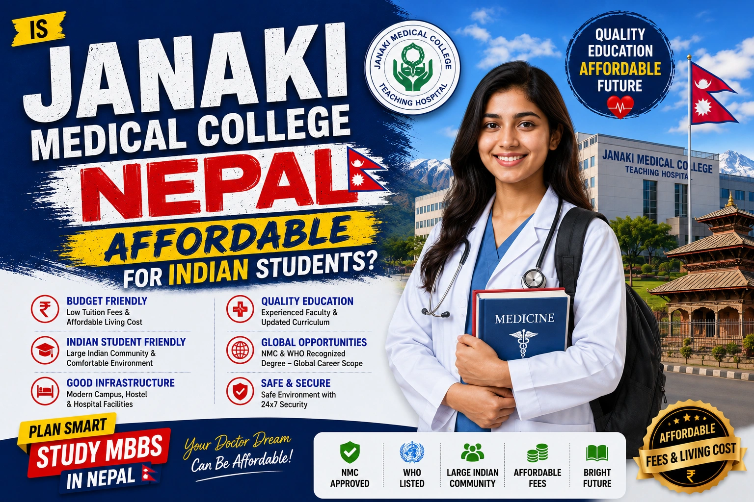 Is Janaki Medical College Nepal Affordable for Indian Students